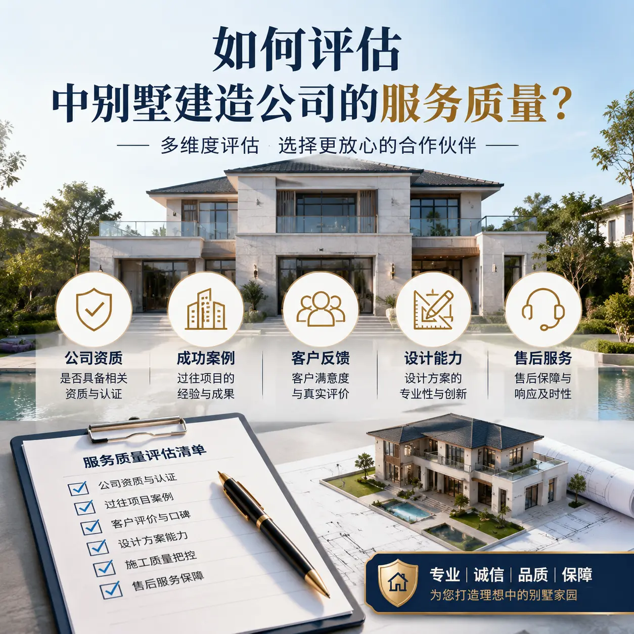 如何评估 六枝特 中别墅建造公司的服务质量？