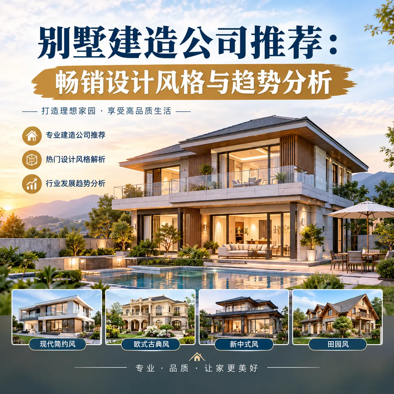 别墅建造公司推荐: 六枝特 畅销设计风格与趋势分析